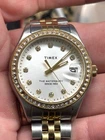 Vintage TIMEX THE WATERBURY Jeweled Time Date UNISEX WATCH Gold Steel TW2U53900