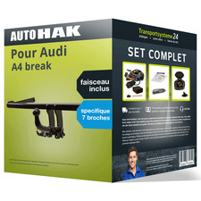 Attelage pour Audi A4 break 11.15- Amovible Auto Hak + Faisceau s. 7 broches AAA