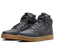 Nike Court Borough Medio Invierno Gris Oscuro AA0547-001 Hombres Botas de Invierno Medio Top
