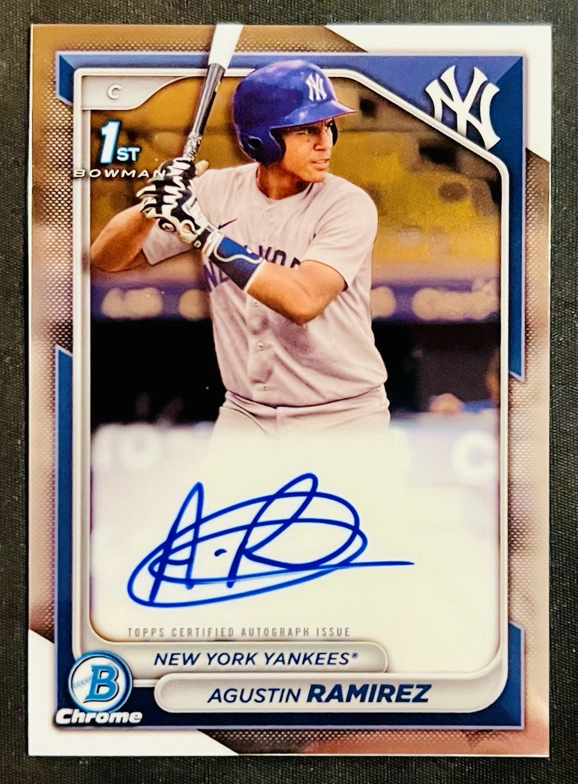 2024 Bowman Baseball Agustin Ramirez 1st Chrome Prospect Auto Autograph #CPA-AR