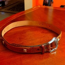 Tony Lama Brown Leather Belt Size 42