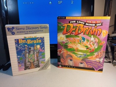 Sierra Castle of Dr Brain & Lost Mind Of Dr. Brain for Mac - Complete In Box