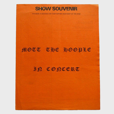 Queen Mott The Hoople 1973 Concert Show Souvenir Programme UK Tour Booklet - EX-