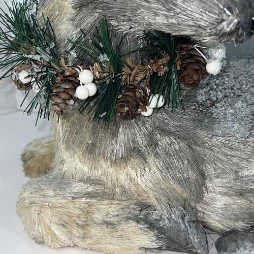 Ruhender Hirsch Bock Stroh detailliert mit Schnee 11,5x12" Weihnachten & rustikale Deko - Bild 3 von 14