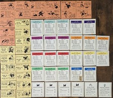 Vintage Monopoly Property, Chance, and Community Cards 1936