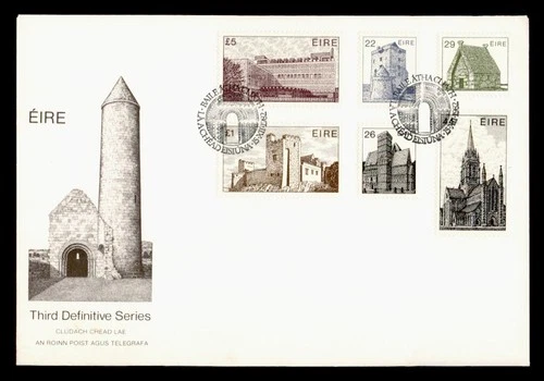 DR WHO 1982 IRELAND FDC BUILDING COMBO L5 R38898
