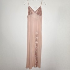 Victorias Secret Maxi Slip Dress Vintage Y2K Babydoll Coquette Lace Sheer Medium