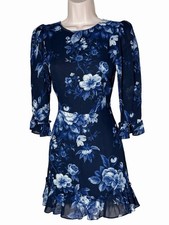 Reformation Doutzen Dress Lottie Blue Floral Mini Dress size 0