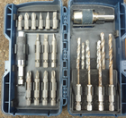 2x Sets Of RYOBI Drill Bits HSS & Driver Bits In Cases