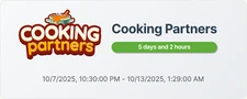 COOKING PARTNERS EVENT Full Carry 80k Points 8-12 HOURS ( 7th OCT 2025 )