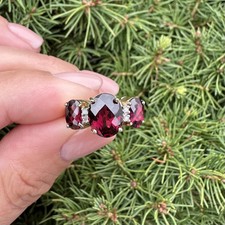 3.00 Ct Oval Cut Natural Ruby & Diamond Anniv...