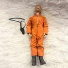 Vintage 1964 GI Joe Action Team Blonde Flocked Hair Fuzzy & Beard Orange Suit