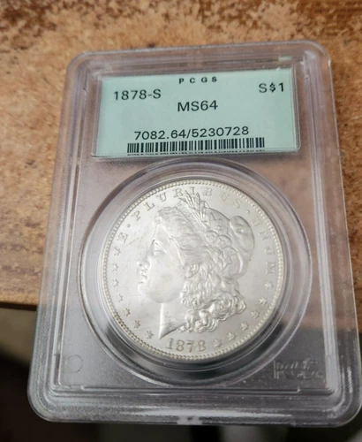 1878 s Morgan silver dollar PCGS MS 64 *
