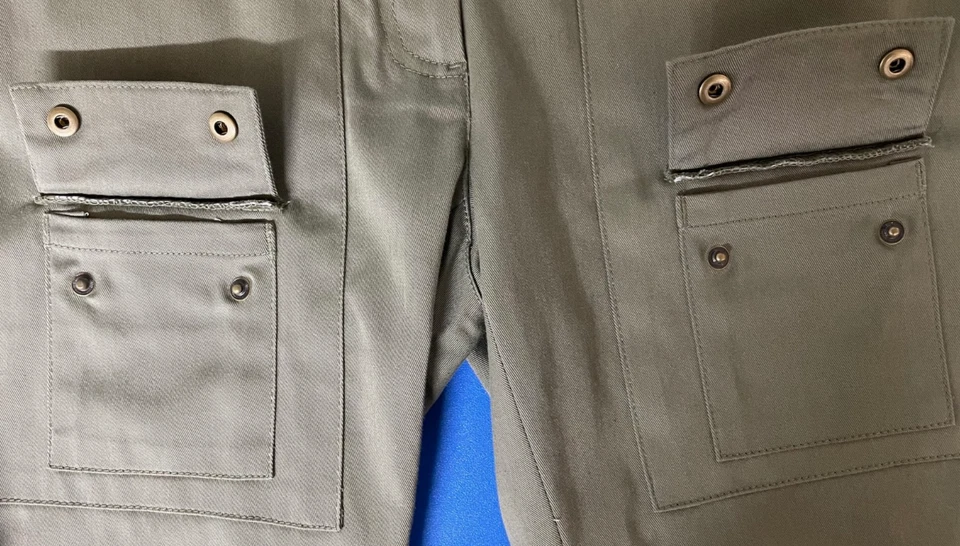Pantalones Cortos Para Mujer Michael Kors Nuevos con Etiquetas Talla 0 Caqui Elastizados Verde Militar 6 Bolsillos NUEVO Foto 3 de 4