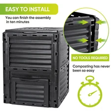 Garden Compost Bin Material 80 Gallon Fast Creation of Fertile Soil Food Scraps