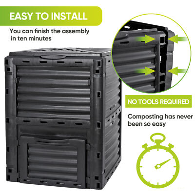 Garden Compost Bin Material 80 Gallon Fast Creation of Fertile Soil Food Scraps