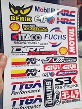 Autocollant YOSHIMURA HRC MOTUL MOBIL1 SBK  SPONSORS MODELISME MOTO REF19N