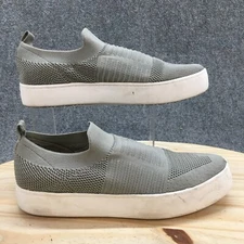 Stylus Shoes Womens 9 M Yves Slip On Sneakers Gray Mesh Round Toe Low Top