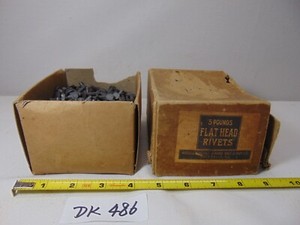 Russell Burdsall & Ward 5 Pounds Steel Flat Head Rivets Aviation 3/4"  x 3/16"