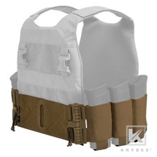 KRYDEX Elastic Cummerbund Quick Release Mag Pouch for Plate Carrier Coyote Brown