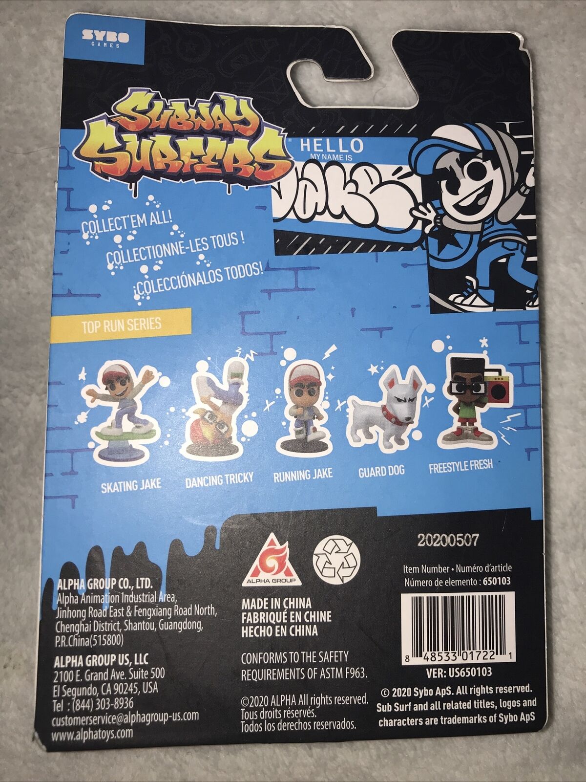 New Subway Surfers Collectible 2 Mini Figures Skating Jake With