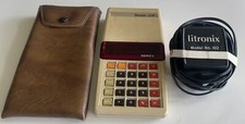 Vintage LITRONIX 2230 Memory Calculator w/ Case  Adapter, Works