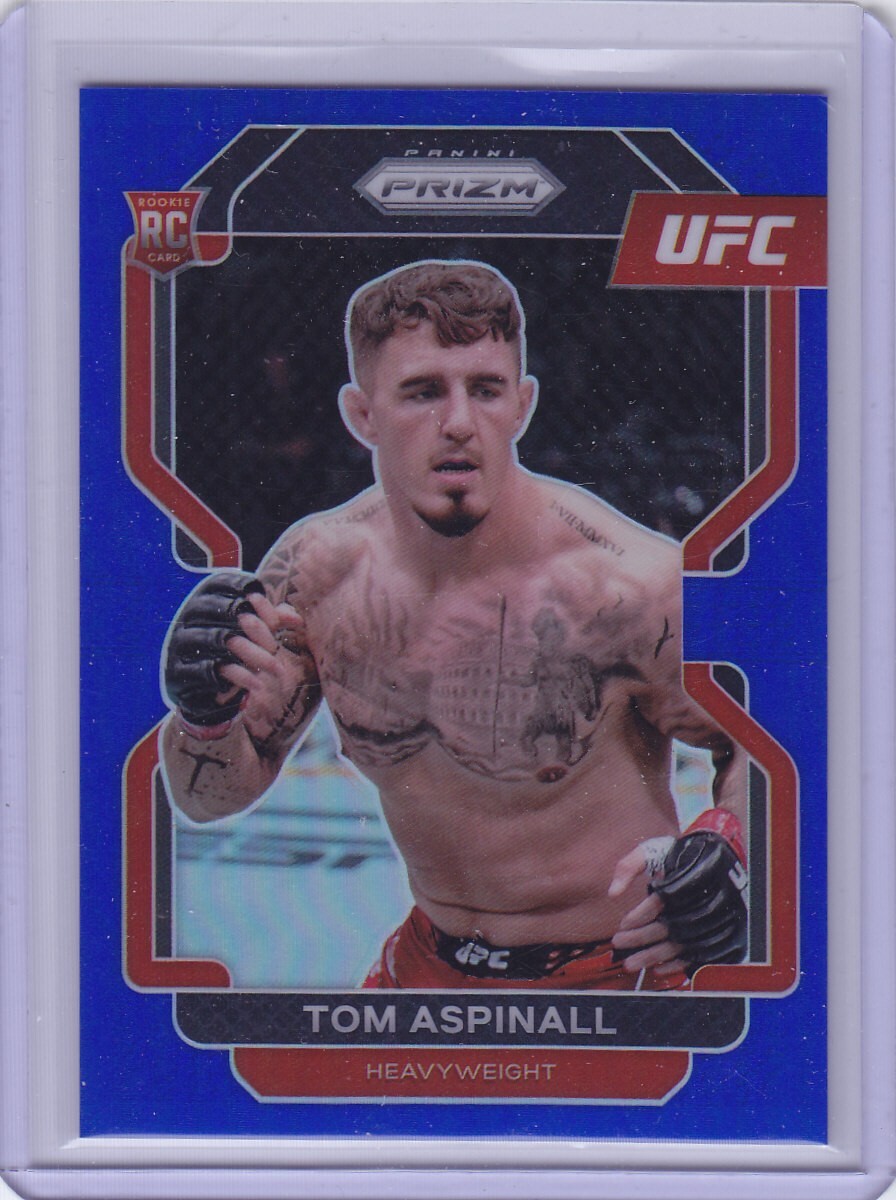 2022 Panini Prizm UFC Tom Aspinall Rookie RC Blue Prizm 169/199