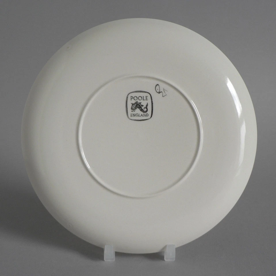 POOLE POTTERY SUMMER DAYS 6” PLATES 15.5CM SIDE TEA SANDWICH YZ PATTERN 1950’S - Image 2 of 3