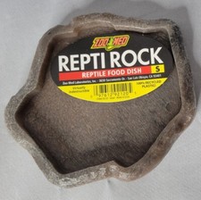 Zoo Med Repti Rock Reptile Food Dish Size Small 100 Recycled Plastic  Natural