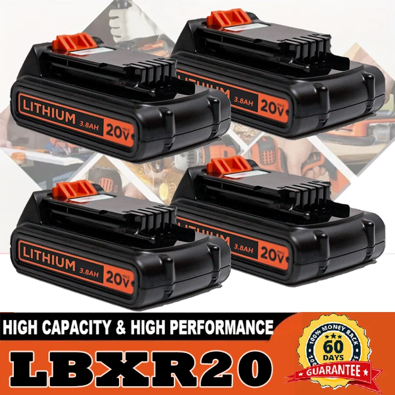 FÜR BLACK & DECKER 18V 8,0 Ah Für BLACK+DECKER Akku Lithium BL2018 BL1318 BL4018 BL1518 LBXR20 3Ah