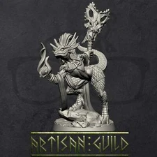 Coaxoch - Goldmaw Lizard Beauty | Dragonborn Pinup miniature for Tabletop games 