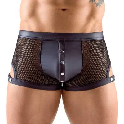 SVENJOYMENT Sexy Herren Pants M-2XL Wetlook Shorts Netz Unterwäsche Erotik Dessous Hose "Ted