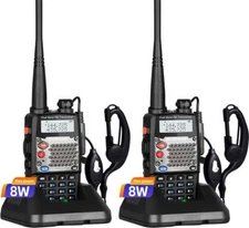 Digital Handheld Radio Scanner Fire Police VHF FM EMS Ham 2 Way Transceiver Dual
