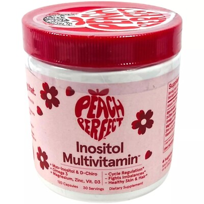 Inositol Multivitamin Capsules w/ Omega-3 - Peach Perfect - 120 Count - Ex: 9/27