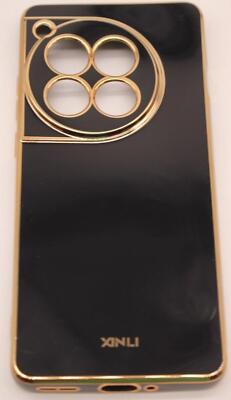 XINLI Phone Case for OnePlus 12 Black Case Back Cover w Precise Lens Protection