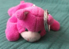 Alex's Outlook Vintage Pink Pig Toy Plush Beanbag Keychain