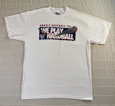 Vintage 1996 Angels T-Shirt Men's XL We Play Hardball Single Stitch Made In USA