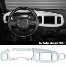8.4'' Interior Center Console Dashboard Panel Trim for Dodge Charger 2015+ White
