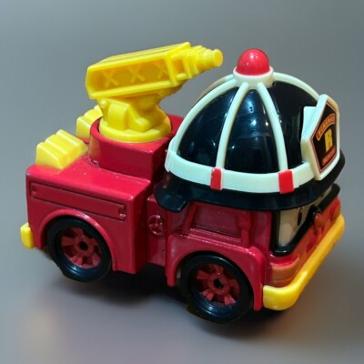 Robocar Poli Roy Silverlit 2011 Metal Car Figurine Firetruck 2.5 