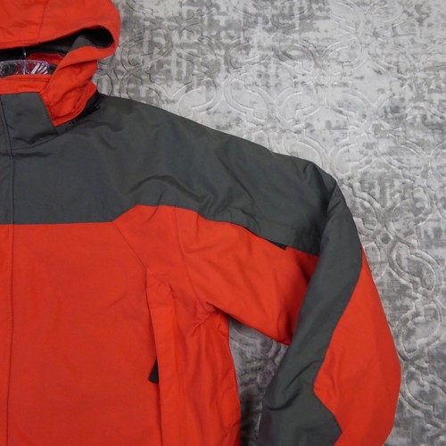 Gap Kids Jacket Coat Youth XXL (14-16) Orange Gray Removable Fleece Liner Hood - Picture 3 of 18