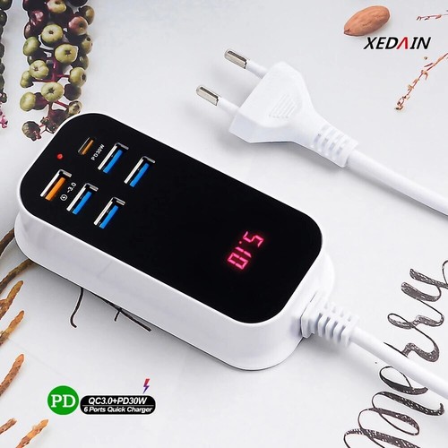 Caricatore USB multiplo PD 30W tipo C caricabatterie rapido - Zdjęcie 3 z 7