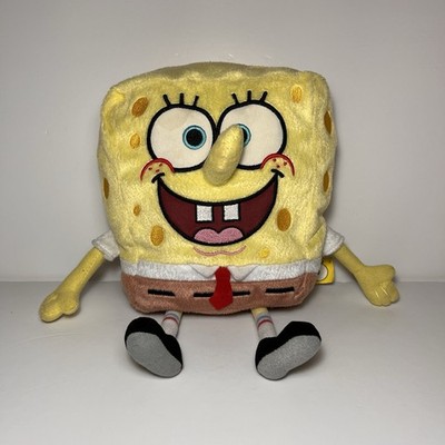 2004 Viacom Sponge Bob Square Pants Plush Pillow Toy Embroidered Face 11''