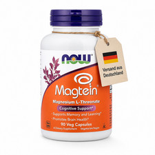 NOW Foods, Magtein, Magnesium-L-Threonat, 90 vegetarische Kapseln