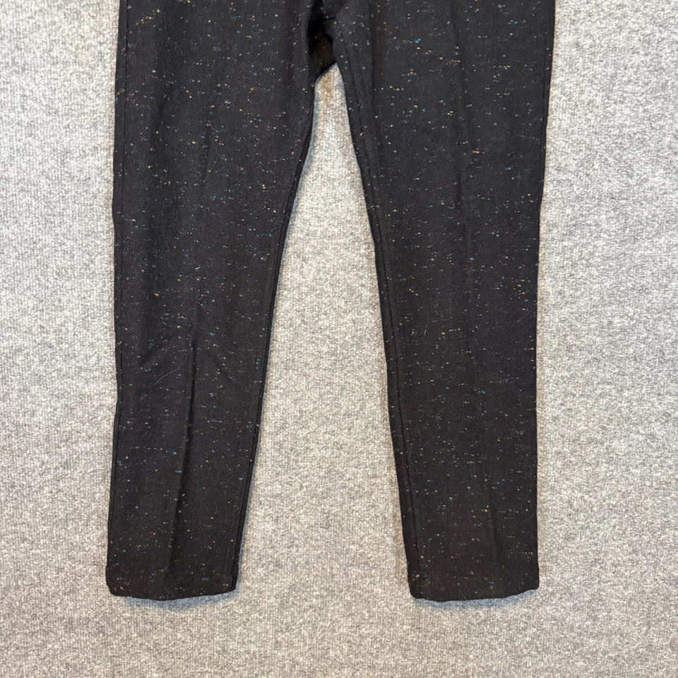 Calça de malha Taylor Stitch Pans masculina 30 preta mistura de lã tweed botão salpicado - Imagem 2 de 4