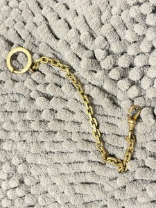 OLD  pocket watch chain UNKNOWN maker UNBRANDED 1/20 12K GOLD filled