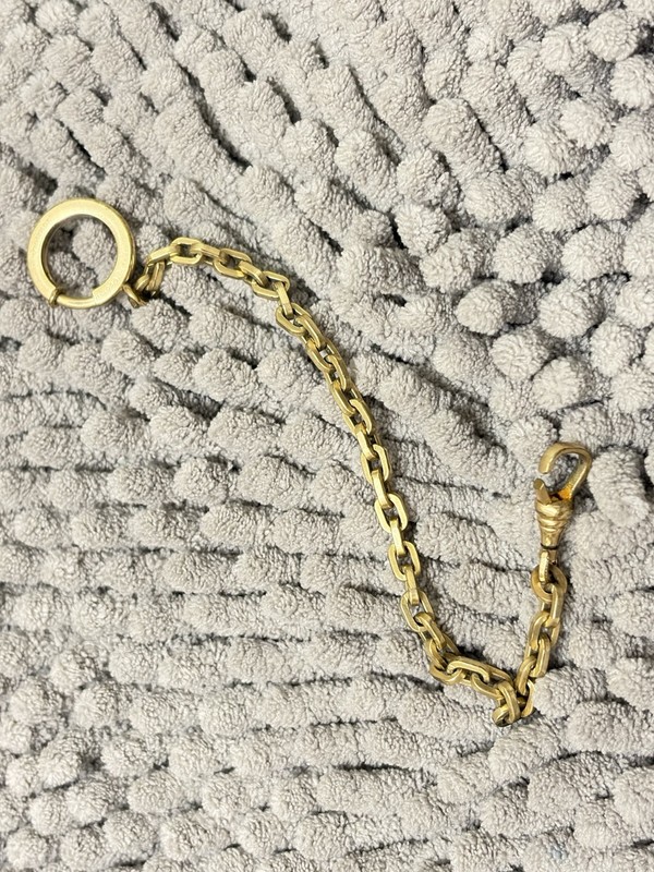 OLD  pocket watch chain UNKNOWN maker UNBRANDED 1/20 12K GOLD filled