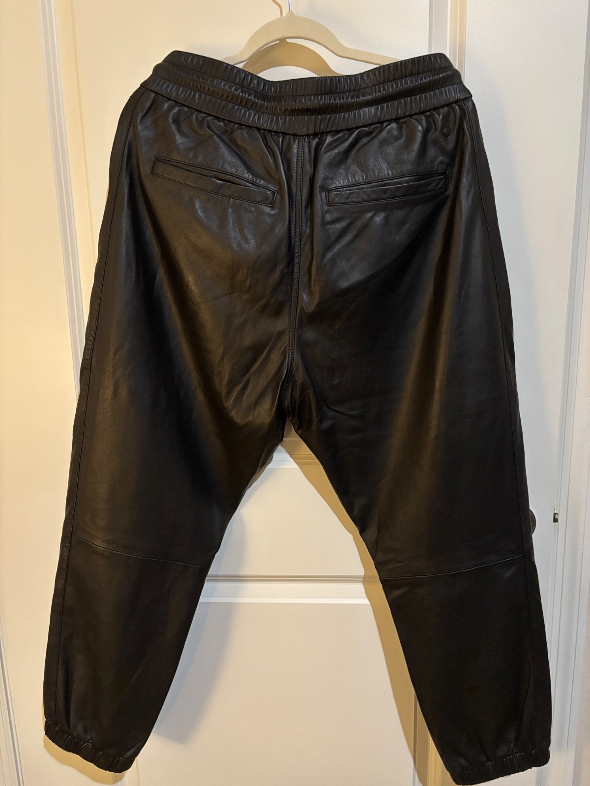 ALLSAINTS RARE MEN'S Penton Leather Cuffed Pants MEDIUM - 005875 image 3