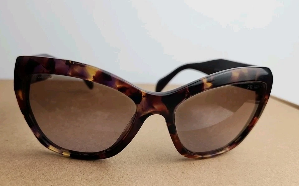 Prada Tinted Purple Tortoiseshell Sunglasses Cat Eye 2000s - image 4 of 4