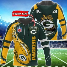 Personalized Green Bay Football Team Packerss 3D Hoodie, Unisex Adults S-5XL