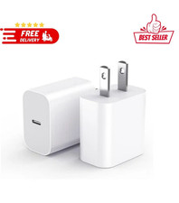 For iPhone 17 16 15 14 13 12 10W Fast Charger Block USB Type C Wall Adapter Lot